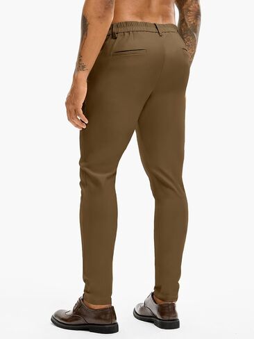 comdecevis mens stretch dress pants slim fit trinkle free free weist golf golf pant incled incled in Kuwait