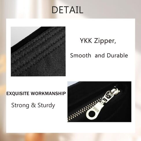Doxo Purse Organizer Insert Compatible with GG Marmont Small Shoulder Bag, Custom Fit Inside Premium Bag Organizer Lightweight Purse Insert with Zipper, Handbag & Tote Shaper, Black/S in Saudi Arabia