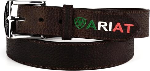 ARIAT Western Belt Mens Mexican Flag Logo Embossed A10389282 in Saudi Arabia