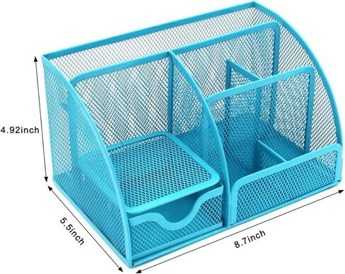 مجموعة أدوات تنظيم المكتب الشبكية من PAG، حامل أقلام للتخزين للمكتب، أزرق in Kuwait