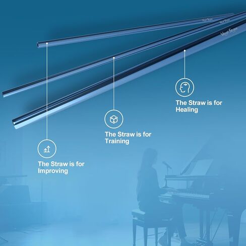 Singing Straw for Vocal Training- Professional Voice Training Tool for Healthy Voice, Sound Therapy, Better Voice Vocal Trainer - Rose Gold in Saudi Arabia