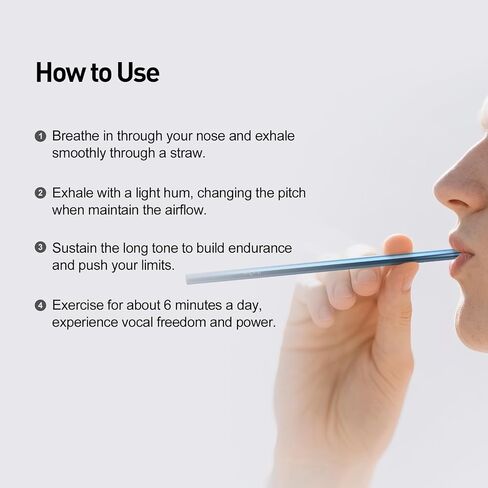 Singing Straw for Vocal Training- Professional Voice Training Tool for Healthy Voice, Sound Therapy, Better Voice Vocal Trainer - Rose Gold in Saudi Arabia