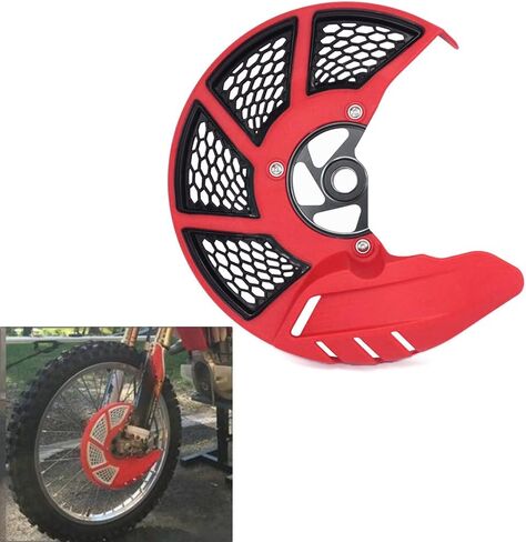 Sikuai Front Disc Disc Cover Cover W/Opcips for Honda CRF 250 450 R/X 2004 2015 2015 2017 ، Red in Kuwait