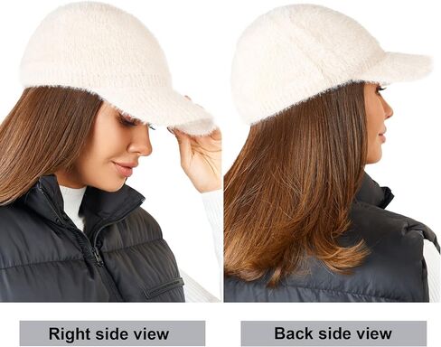 Braxton Beanie Visor - Womens Winter Wool Knit Hat مع Brim - قبعات Nit Cap Cap in Kuwait