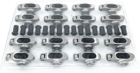 Partsflow 1.6 Ratio 3/8" Studs Stainless Steel Roller Rocker Arms For Chevy 400 350 327 16 Pack in Saudi Arabia