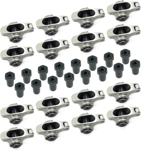 Partsflow 1.6 Ratio 3/8" Studs Stainless Steel Roller Rocker Arms For Chevy 400 350 327 16 Pack in Saudi Arabia