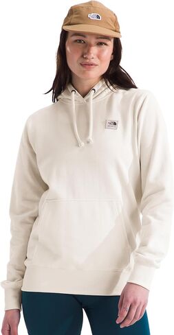 THE NORTH FACE Womens Heritage Patch Pullover Hoodie, S, Khaki Stone in Saudi Arabia