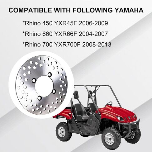 قرص دوار الفرامل الأمامي متوافق مع Yamaha Rhino 450 YXR45F 2006-2009 Rhino 660 YXR66F 2004-2007 Rhino 700 YXR700 F 2008-2013 OEM # 5B4-F582T-00-00 5UG-F582T-00-00 in Kuwait