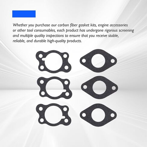 6 PCS Carburetor Gasket Compatible with EZGO Gas Golf Cart 295cc 350cc 4-Cycle Robin Engine Marathon Medalist TXT Freedom ST Sport ST350 MPT Workhorse 800 875 1200 Club Clays Car Shuttle Series in Saudi Arabia