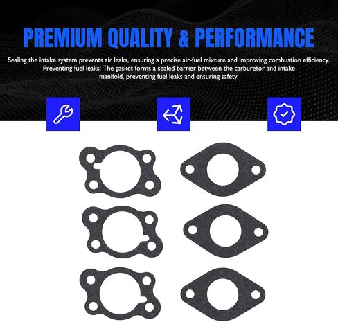 6 PCS Carburetor Gasket Compatible with EZGO Gas Golf Cart 295cc 350cc 4-Cycle Robin Engine Marathon Medalist TXT Freedom ST Sport ST350 MPT Workhorse 800 875 1200 Club Clays Car Shuttle Series in Saudi Arabia