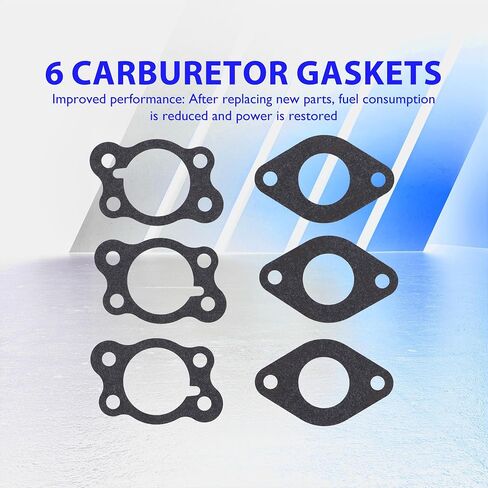 6 PCS Carburetor Gasket Compatible with EZGO Gas Golf Cart 295cc 350cc 4-Cycle Robin Engine Marathon Medalist TXT Freedom ST Sport ST350 MPT Workhorse 800 875 1200 Club Clays Car Shuttle Series in Saudi Arabia