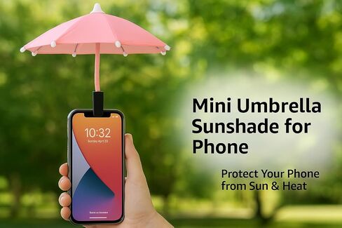 Phone umbrella - Outdoor Phone Sun Shade Shield with Flexible Angle Design & Rotatable Phone Ring - Car Navigation Shade Visor - Rain protector - Umbrella for all type of phones in Saudi Arabia
