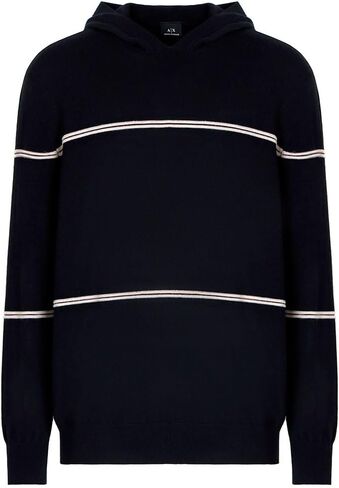 Armani Exchange Men LS Stripe Pullover Hoody in Saudi Arabia