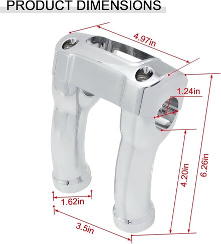4 "Rightbar Riser Tall 1.25" Top Clamp for Harley Softail Breakout FXBR 23-2024 ، 114 FXBRS 18-20 ، Street Bob FXBB 18-2020 ، 114 FXBBS '21 -20 ، in Kuwait