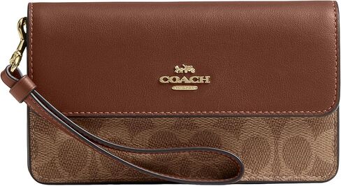 Coach Foldover Wristlet, IM/Tan/Brown in Saudi Arabia