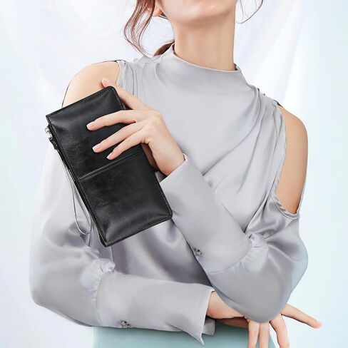 DOB SECHS Small Leather Wristlet Purses for Women Women's Clutch Handbags Wallet Cell Phone Purse Pouch Bags with Card Slots in Saudi Arabia