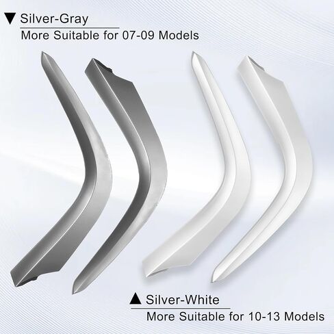 55436-02330 Left & Right Upper Side Central Dashboard Cover Strip Trim Fit for Toyota Corolla 2007 2008-2013 Navigation Panel Frame Moulding Replacement for 55435-02370(Silver White) in Saudi Arabia