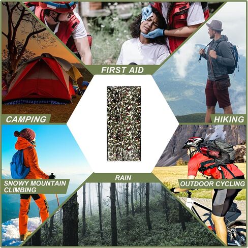 Preboun 50 Pcs Emergency Sleeping Bag Portable Lightweight Survival Bag Thermal Bivy Sack Bag Waterproof Emergency Blanket Survival Gear for Outdoor Camping Hiking Activities Homeless People Shelter in Saudi Arabia