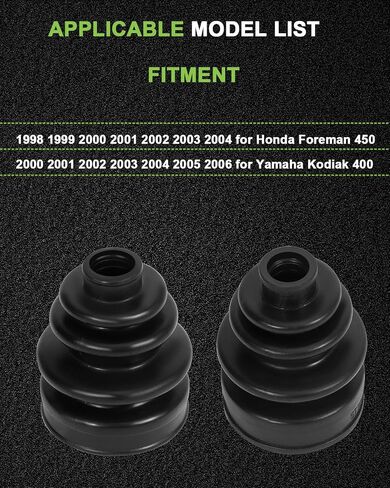 SCITOO CV Axle Boot Kit Fit For 1998 1999 2000 2001 2002 2003 2004 for Honda Foreman 450 2000-2006 for Yamaha Kodiak 400 Pair Outer Inner in Saudi Arabia