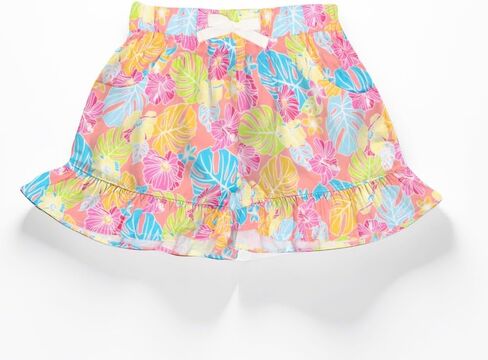 Tommy Bahama Girl's 2-Piece Matching Set - Short Sleeve Button-Down Floral Print Shirt & Shorts - Summer Outfit for Kids in Saudi Arabia