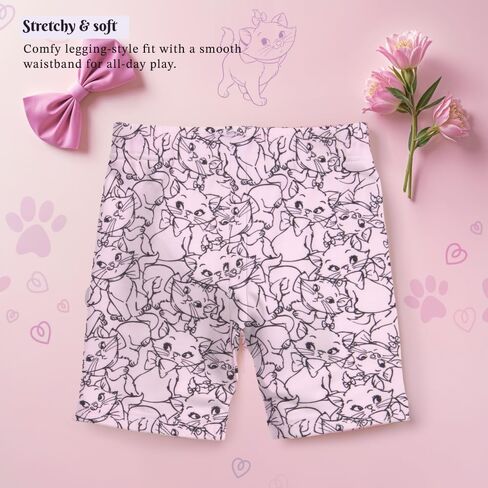 Disney Princess, Minnie Mouse, Lilo & Stitch, Aristocats Girls 2-Piece Ruffle Hem T-Shirt and Biker Shorts Set for Kids in Kuwait