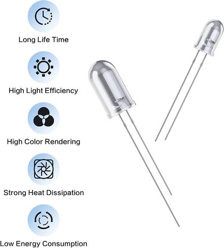 100 قطعة من صمامات LED الثنائية، مجموعة YIWANSON Mini 3 مم من الصمام الثنائي الباعث للضوء الشفاف، مجموعة صغيرة من الأحمر والأخضر والأزرق والأصفر والأبيض، للتجربة العلمية، ولوحة الدوائر، وأضواء عيد الميلاد in Saudi Arabia