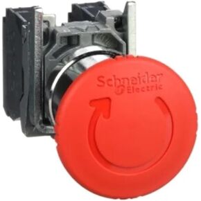 زر إيقاف الطوارئ Ø رأس 22-فناء Ø 40 إصدار Red-Rotation واحد مفتوح عادةً معدن مطلي بالنيكل مغلق عادة in Kuwait