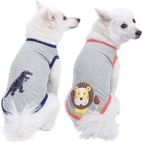 فستان للكلاب من Blueberry Pet Wonderland مزين بالزهور بدون أكمام بشريط وردي مع ياقة بيتر بان، طول الظهر 30.48 سم، عبوة من قطعة واحدة من الملابس للكلاب in Kuwait