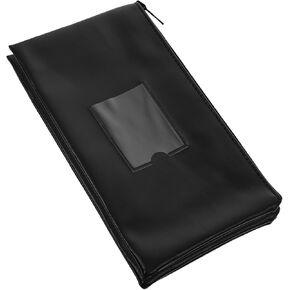 2Pcs Window Zipper Utility Deposit Bag Cash Wallet for Coins PU Leather Money Storage Pouch with External Card Slot for Easy Organization in Saudi Arabia