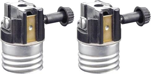 Leviton 10083-M حامل مصباح كهربائي بدائرة واحدة، 250 وات، ساطع، متوسط، جسم فينولي، غلاف من الألومنيوم، حزمة مقاولة، أسود in Saudi Arabia