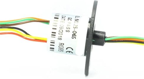 Conductive Slip Ring 6/12/18/24 Wires 1.5A Outer Diameter 12.5mm Low Current Slip Ring Spare Part Type A Flange(24CH 1.5A) in Saudi Arabia
