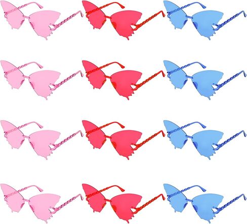 Sunglasses Butterfly, Rimless Butterfly Sunglasses, Adult Party Favors, for Daily, Bachelorette, Wedding, Vacation in Saudi Arabia