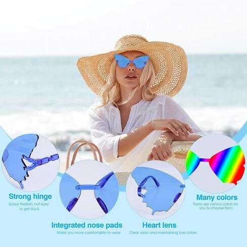 Sunglasses Butterfly, Rimless Butterfly Sunglasses, Adult Party Favors, for Daily, Bachelorette, Wedding, Vacation in Saudi Arabia
