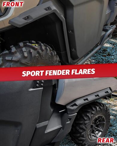 Fender Sport Fender for Can Am Am ​​Defender ، Front Grong Hucked Dustich Combined Flap Flap for Can-Am Defender HD7 HD8 HD9 HD10 MAX 2016-2025 ، استبدل #715003898 ، 6pcs in Kuwait