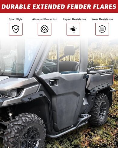 Fender Sport Fender for Can Am Am ​​Defender ، Front Grong Hucked Dustich Combined Flap Flap for Can-Am Defender HD7 HD8 HD9 HD10 MAX 2016-2025 ، استبدل #715003898 ، 6pcs in Kuwait