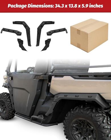 Fender Sport Fender for Can Am Am ​​Defender ، Front Grong Hucked Dustich Combined Flap Flap for Can-Am Defender HD7 HD8 HD9 HD10 MAX 2016-2025 ، استبدل #715003898 ، 6pcs in Kuwait