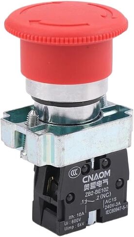 1PCS Elevator Emergency Stop Switch Press Emergency Stop in Red Normally Closed Contact NC Single Contact in Saudi Arabia