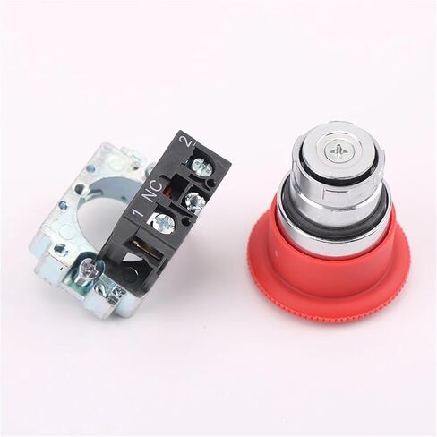 1PCS Elevator Emergency Stop Switch Press Emergency Stop in Red Normally Closed Contact NC Single Contact in Saudi Arabia