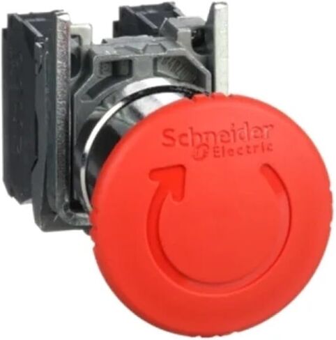 زر إيقاف الطوارئ Ø رأس 22-فناء Ø 40 إصدار Red-Rotation واحد مفتوح عادةً معدن مطلي بالنيكل مغلق عادة in Saudi Arabia