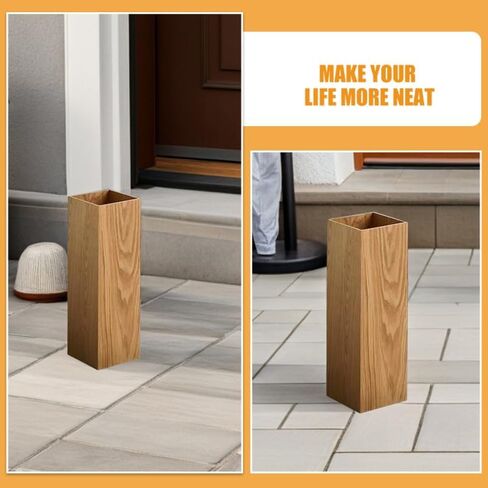 DOITOOL Wooden Umbrella Stand Holder for Entryway Umbrella Storage Rack Freestanding Bucket Organizer for Home Office and Hotel Use for Rain and Folding Umbrellas in Saudi Arabia