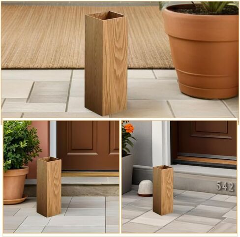 DOITOOL Wooden Umbrella Stand Holder for Entryway Umbrella Storage Rack Freestanding Bucket Organizer for Home Office and Hotel Use for Rain and Folding Umbrellas in Saudi Arabia