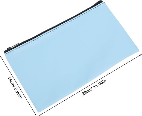 2pcs الأموال حقيبة الأموال Zipper Pu Leather Cash Cash for Bank Websits و Documents Bank Report Pouch Bag Bag in Kuwait