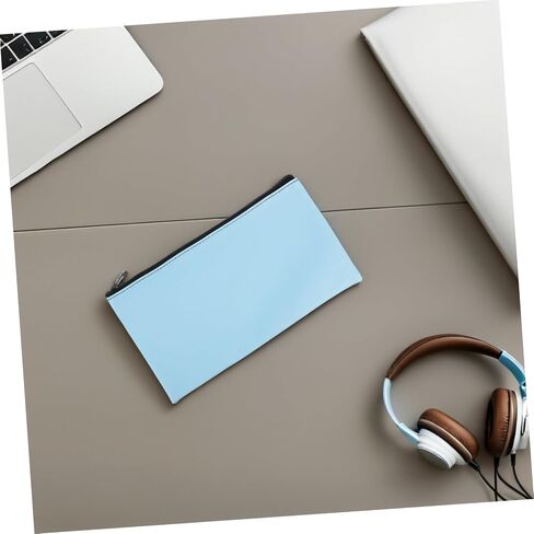 2pcs الأموال حقيبة الأموال Zipper Pu Leather Cash Cash for Bank Websits و Documents Bank Report Pouch Bag Bag in Kuwait