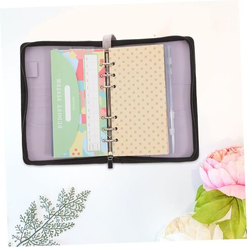 Large Capacity Budget Envelope PU Zipper Wallet Set Portable Cash Organizer Multiple Slots for Budgeting for Travel and Everyday Use in Saudi Arabia