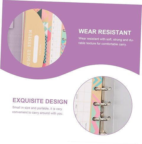 Large Capacity Budget Envelope PU Zipper Wallet Set Portable Cash Organizer Multiple Slots for Budgeting for Travel and Everyday Use in Saudi Arabia