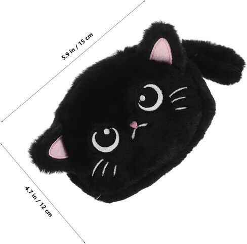 Adorable Cat Plush Coin Purse Kawaii Change Wallet for Boys Travel Friendly Pouch for Keys Lipstick Daily Essentials Soft Sturdy for Makeup Stationery Organization in Saudi Arabia