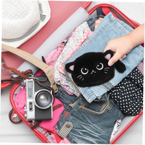 Adorable Cat Plush Coin Purse Kawaii Change Wallet for Boys Travel Friendly Pouch for Keys Lipstick Daily Essentials Soft Sturdy for Makeup Stationery Organization in Saudi Arabia