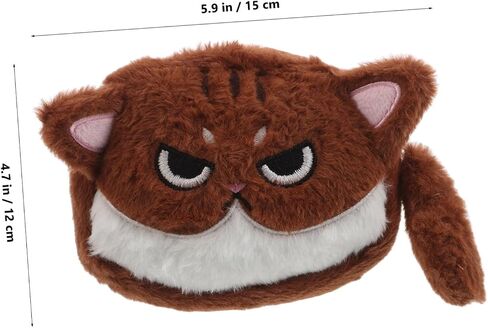 Adorable Cat Plush Coin Purse Kawaii Change Wallet for Boys Travel Friendly Pouch for Keys Lipstick Daily Essentials Soft Sturdy for Makeup Stationery Organization in Saudi Arabia