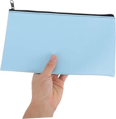 2pcs Leather Money Bags Zipper Driver Cash Pouches Bank Deposit Pouches for Money Storage in Saudi Arabia
