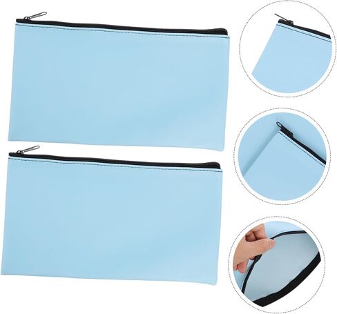 2PCS Money Bag Bag Pu Cash Class Enport Pouch Zipper Money Lage Closure Secure in Kuwait